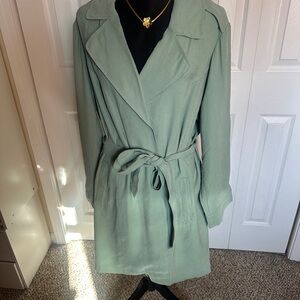Stylish Green Trench Coat